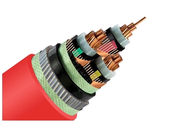 CHINA Stahldraht-gepanzertes elektrisches Kabel der Mittelspannungs-33kV 3 Stromkabel des Phasen-Kupferdraht-Schirm-XLPE fournisseur