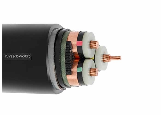 CHINA 19 / 33KV 3 Kupfer-gepanzertes elektrisches Kabel des Kern-X gepanzertes des Stromkabel-95mm2 fournisseur