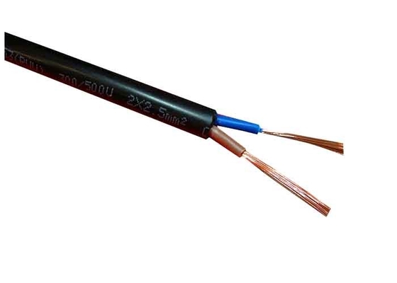 CHINA Flexibles zwei Kern-elektrisches Kabel-Draht PVC isoliert, Gelbgrün-Schwarzes fournisseur