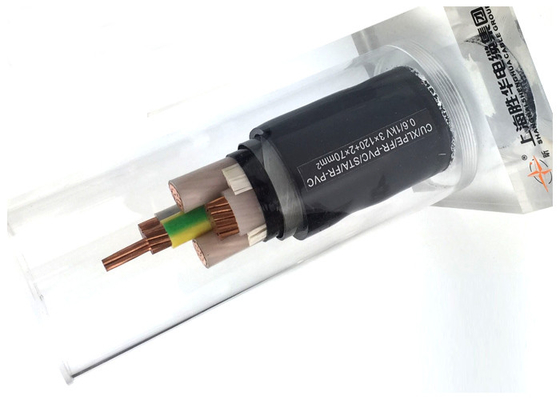 CHINA Kupfernes Leiter-Stahlband-gepanzertes elektrisches Kabel mit schwarzer PVC-Hülle fournisseur