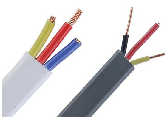 CHINA Zwilling und Mit Erde bedecken des flachen elektrischen PVC-Isolierungs-Drahtes mit x 1.5mm2 BS-Standards 6004 2 x 2,5 + 1 fournisseur