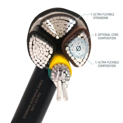 CHINA Ölbeständiges chemikalienbeständiges PVC-isoliertes Kabel 450/750V 3-adrig für industrielle Anwendungen Anbieter