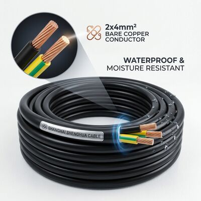 CHINA Wasserdicht feuchtigkeitsbeständig PVC-isolierte Leitung 0,6/1kV 2-adrig 2x4mm2 Außenbereich Nasse Bereiche Anbieter