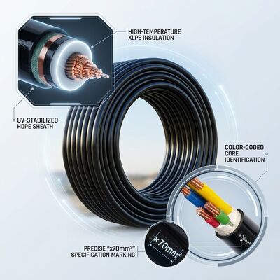 CHINA UV-beständiges XLPE-isoliertes Bündelkabel für Freileitungen 0,6/1kV Anbieter