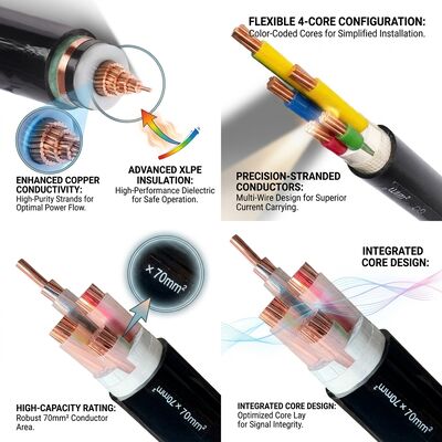 CHINA Feuerbeständiges XLPE-isolierte Stromkabel BS6387 Zertifiziert 0,6/1kV Notfall Anbieter