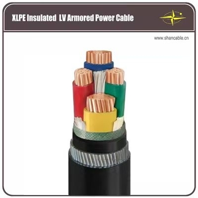 Gepanzertes elektrisches Kabel kupferner Leiter LV, 4 Kern-Stahldraht-gepanzertes Kabel fournisseur
