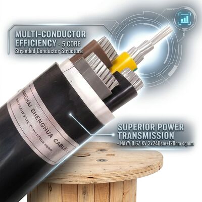 IP68 wasserdichtes PVC isoliertes Stromkabel 0,6/1kV 4x25mm2 Untergrund-Direktbegraben Anbieter