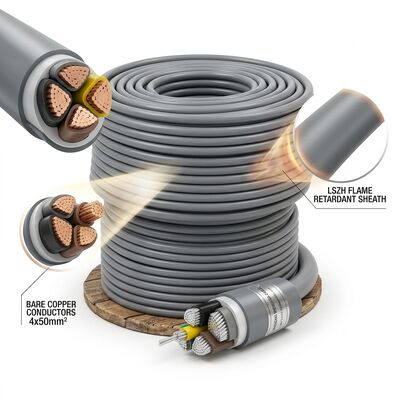 LSZH Kabel mit PVC-Isolierung, geringe Rauchentwicklung, keine Halogene, 0,6/1kV, 4-adrig, 4x50mm2, Brandschutz Anbieter