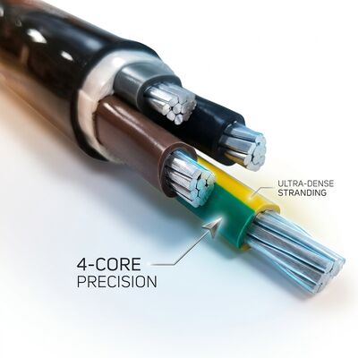 IP68 wasserdichtes PVC isoliertes Stromkabel 0,6/1kV 4x25mm2 Untergrund-Direktbegraben Anbieter
