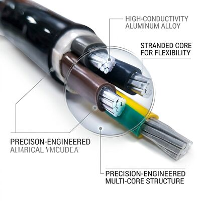 LSZH Kabel mit PVC-Isolierung, geringe Rauchentwicklung, keine Halogene, 0,6/1kV, 4-adrig, 4x50mm2, Brandschutz Anbieter