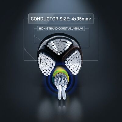 UV Resistant PVC Insulated Power Cable 0.6/1kV 4x35mm2 Aerial Overhead Outdoor Use Anbieter