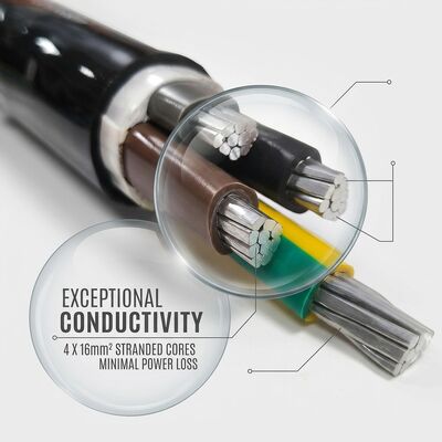 High Temperature XLPE Insulated PVC Sheathed Cable 0.6/1kV 4x16mm2 Power Station Anbieter