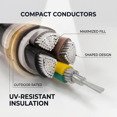 UV Resistant PVC Insulated Power Cable 0.6/1kV 4x35mm2 Aerial Overhead Outdoor Use Anbieter