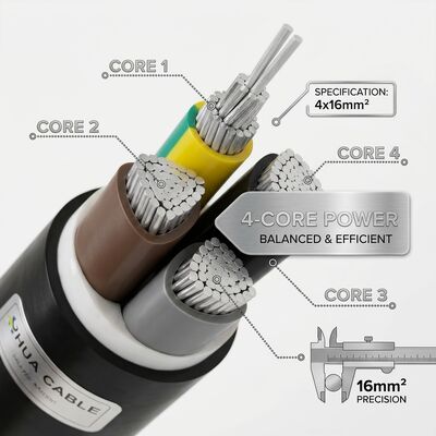 High Temperature XLPE Insulated PVC Sheathed Cable 0.6/1kV 4x16mm2 Power Station Anbieter