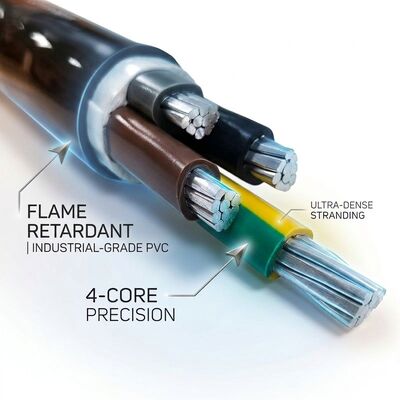FR 4x35mm2 Flame Retardant PVC Insulated Power Cable IEC60332 0.6/1kV Copper Conductor Anbieter