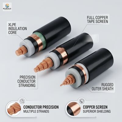 Kupferbandgeschirmtes Mittelspannungskabel mit XLPE-Isolierung 8,7/15kV Anbieter